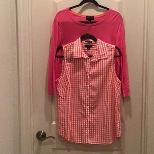 Lands’ End XL sweater & sleeveless collar top (14)